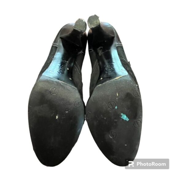 FABI Women's Heeled Shoes with Buckle Black Texture Size 38.5 (7.5 US) - Picture 7 of 8